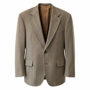 Vintage Pendleton Brown Tweed Virgin Wool Single Vent Sport Coat Mens 46L USA